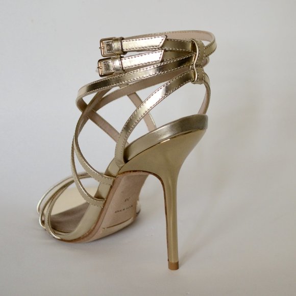 NWT BURBERRY LEATHER STRAPPY SANDALS - Picture 6 of 11